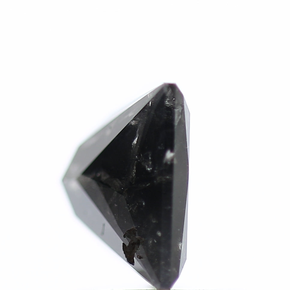 1.5 Ct Black Diamond Natural Princess Cut Loose Stone 6.47 MM