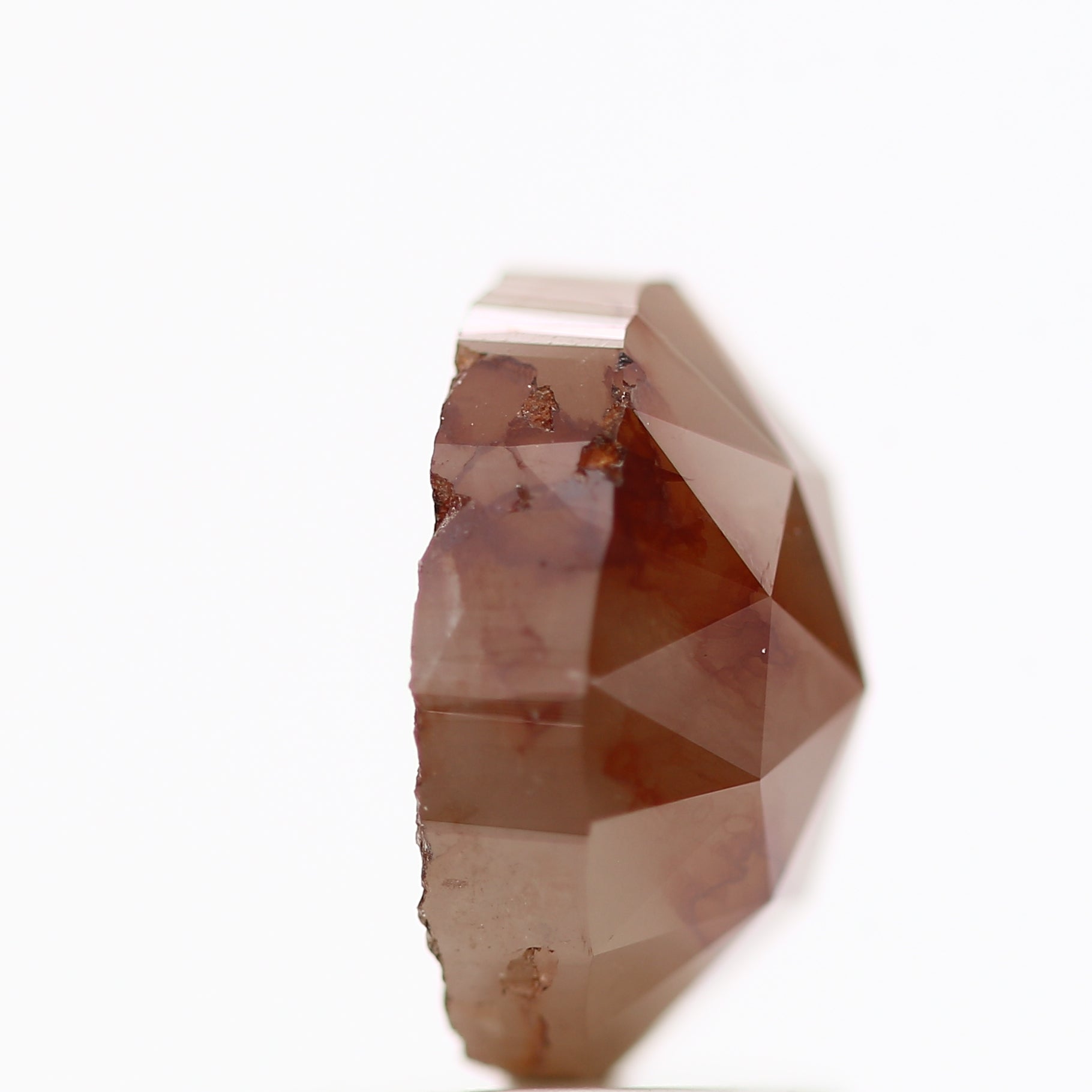 1.76 Carat Natural Orange Rose Cut Oval Loose Diamond 8.06 MM