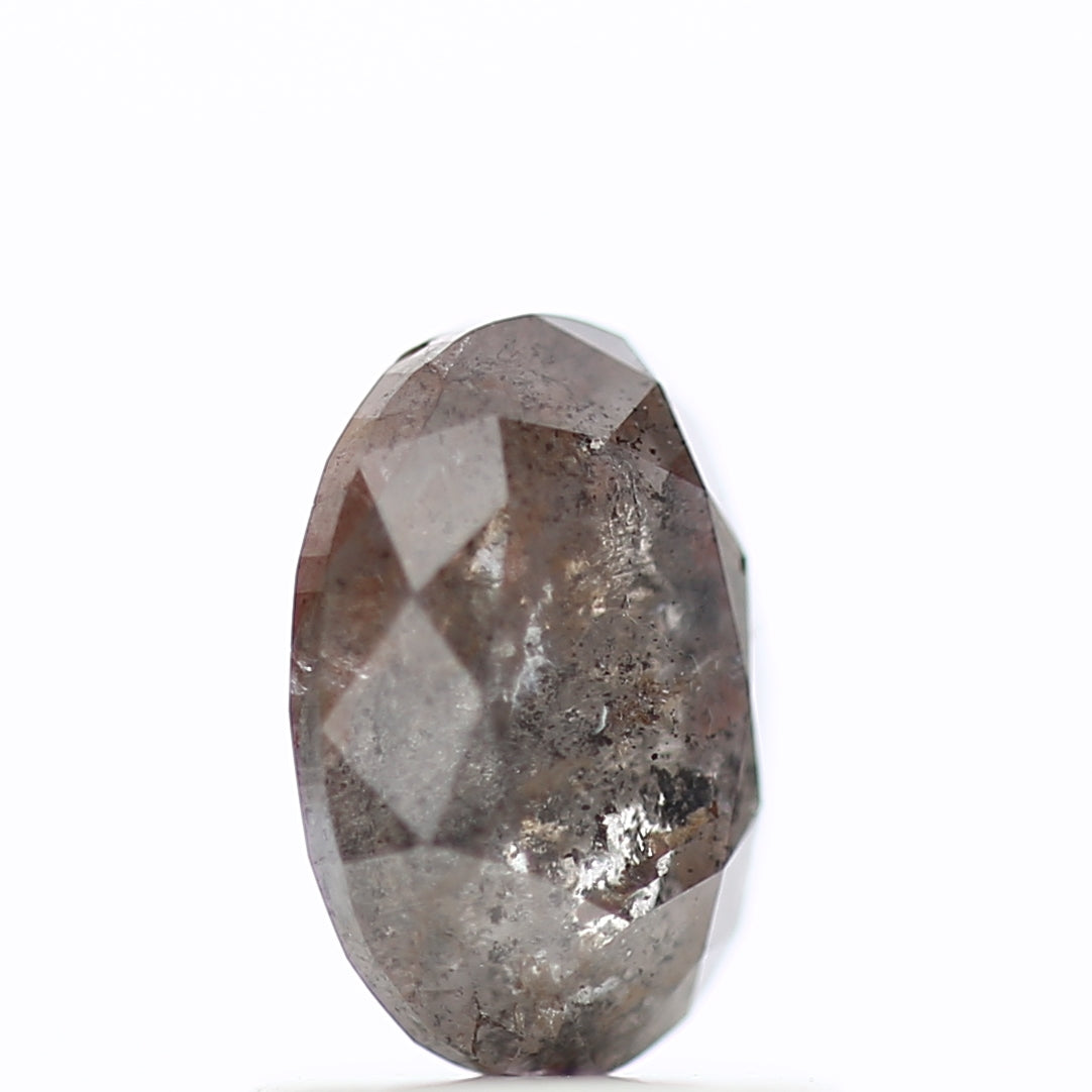 1.11 Carat Oval Salt and Pepper Diamond Double Cut Loose Natural Stone 7.23 MM