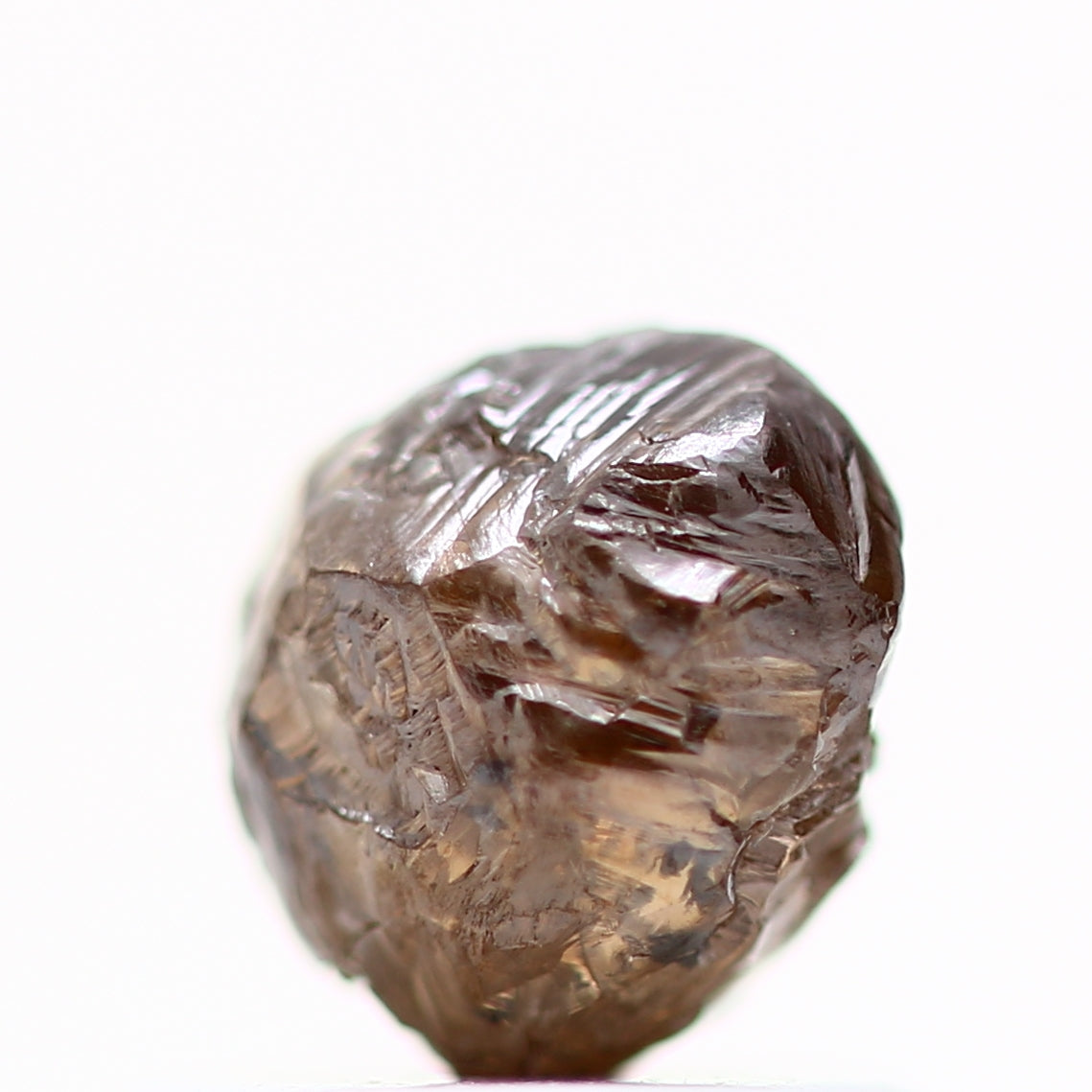 0.96 Carat Natural Fancy Cognac Brown Crystal Rough Diamond 5.20 MM - Blackdiamond