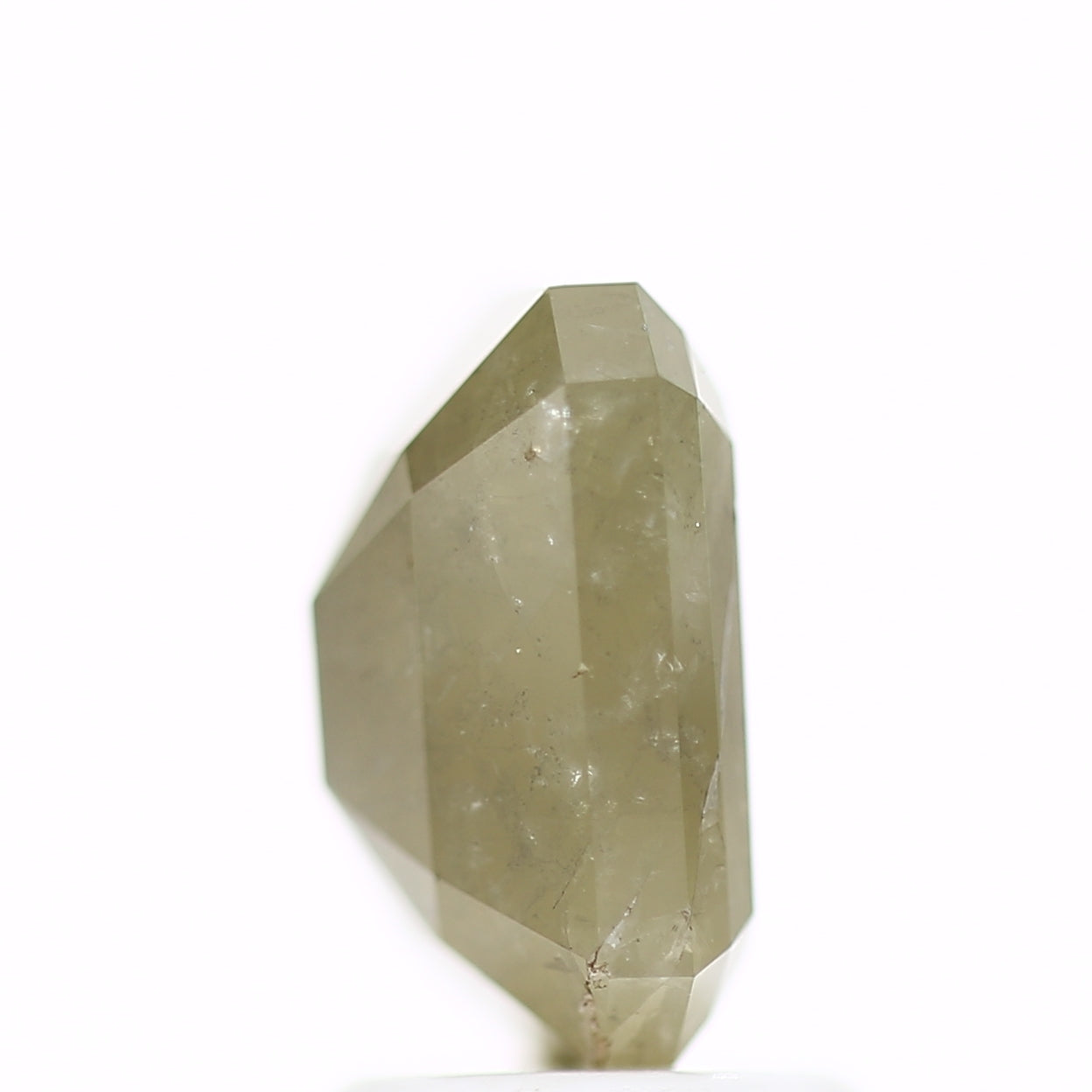 2.57 Carat 8.56 MM Natural Gray Rustic Emerald Loose Diamond - Blackdiamond