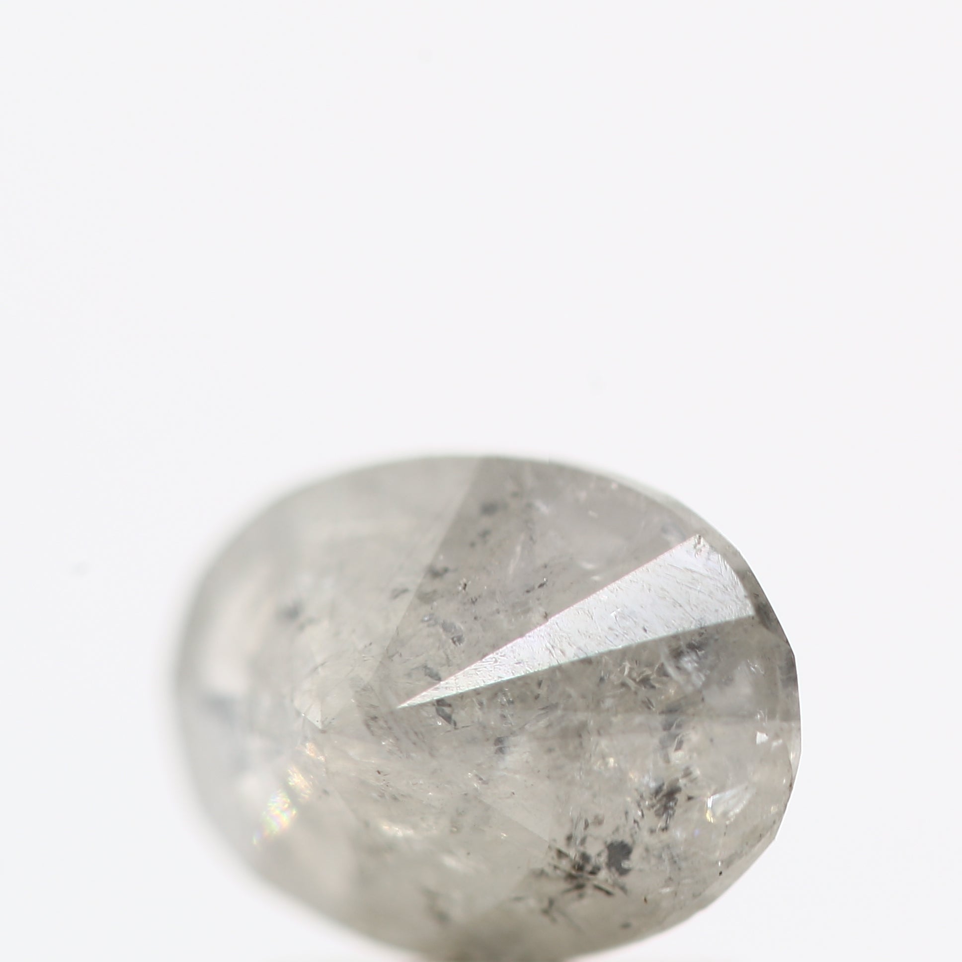 1.37 Carat Brilliant Cut Oval Salt and Pepper Diamond 8.45 MM