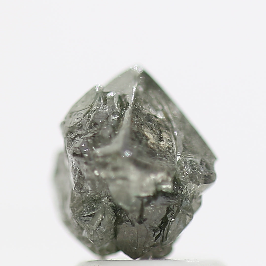 2.09 Carat Octahedron Diamond Gray Rough Crystal Diamond 6.35 MM - Blackdiamond