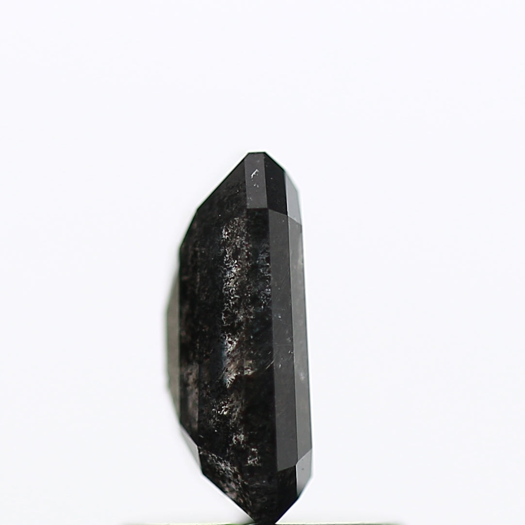 1.18 Carat 7.20 MM Galaxy Black Emerald Salt and Pepper Diamond