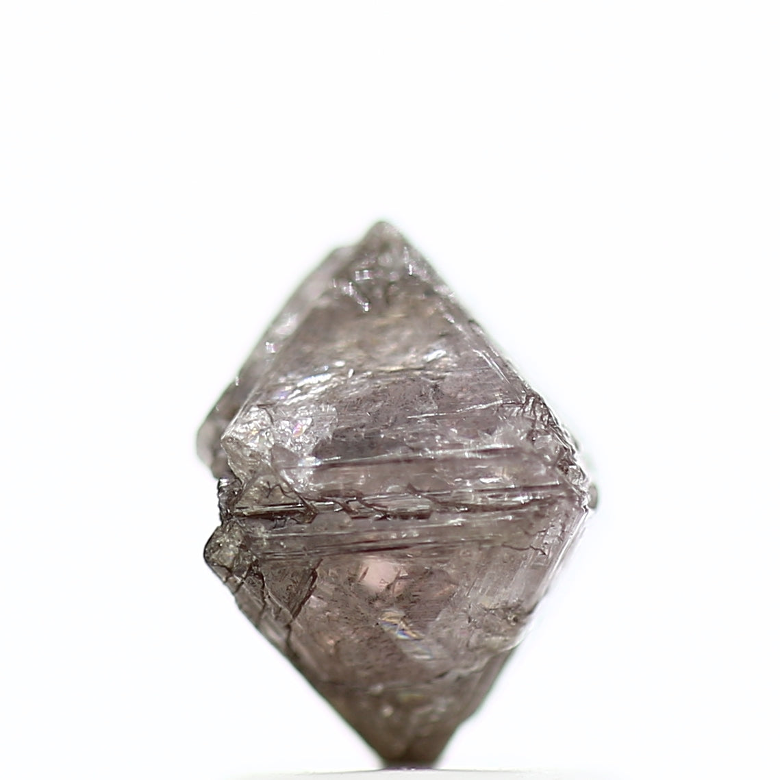2 Carat Stunning Purple Pink Octahedron Rough Diamond 7.50 MM - Blackdiamond