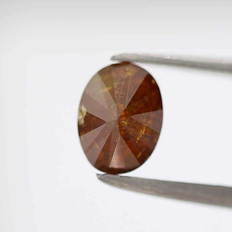 1.12 Carat Oval Cut Cognac Brown Natural Loose Diamond 7 MM