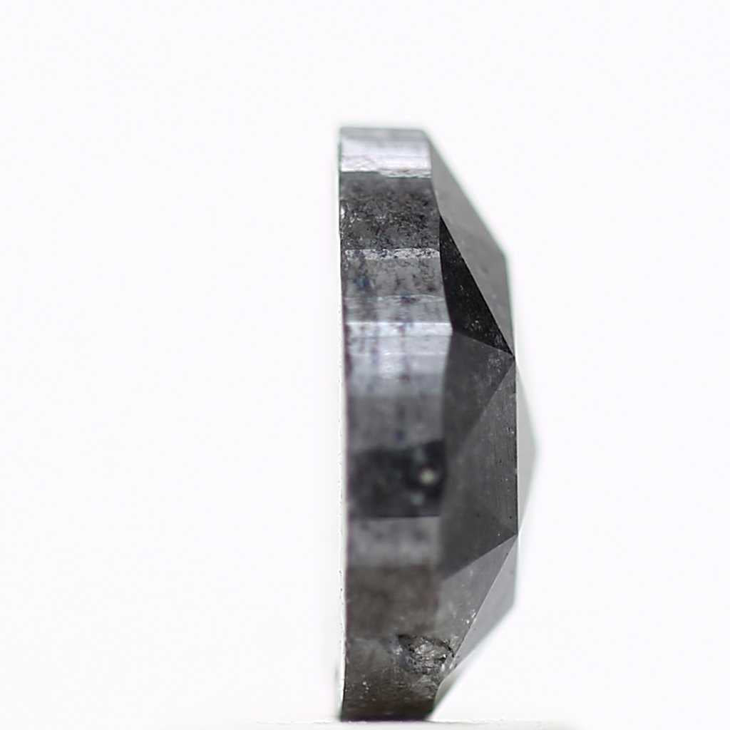 1.26 Carat Natural Black Pear Rose Cut Black Loose Diamond