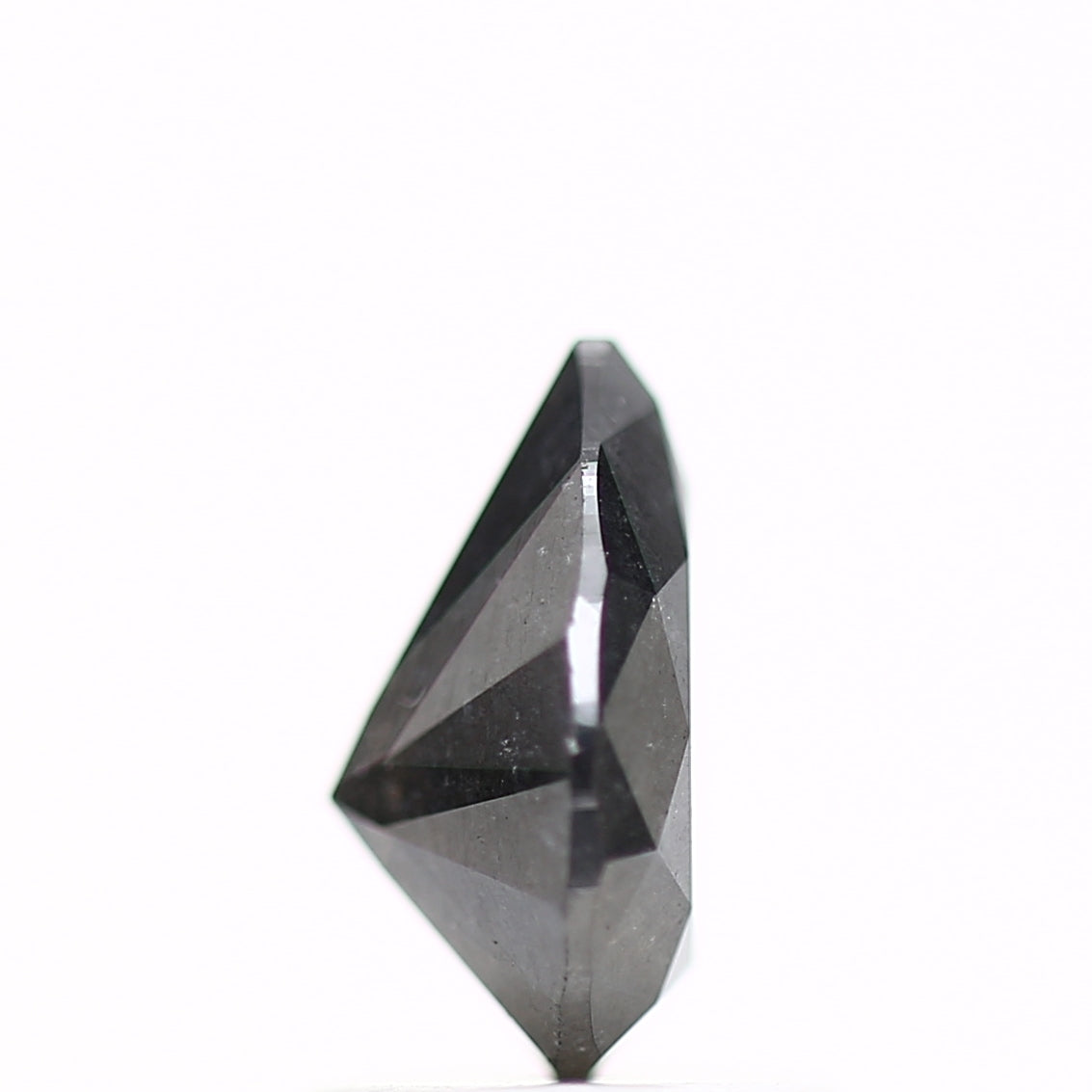 1.04 Carat Fancy Black Pear Salt and Pepper Diamond 7.77 MM