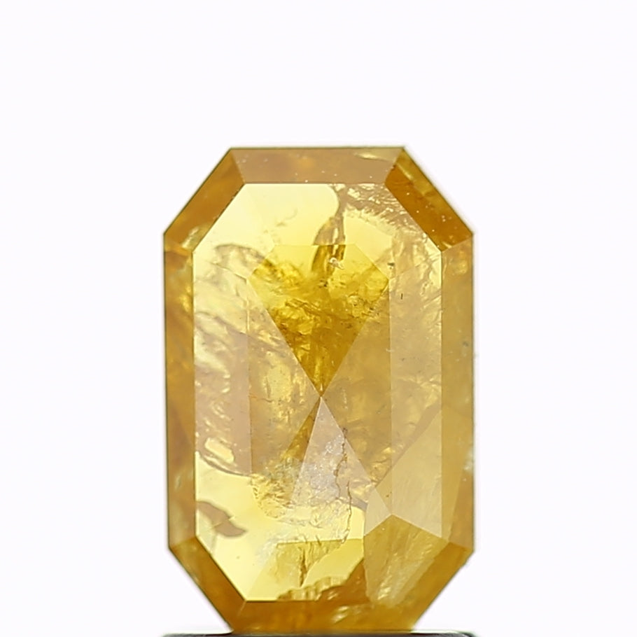 1.12 Carat Natural Yellow Emerald Salt and Pepper Diamond 8.4 MM