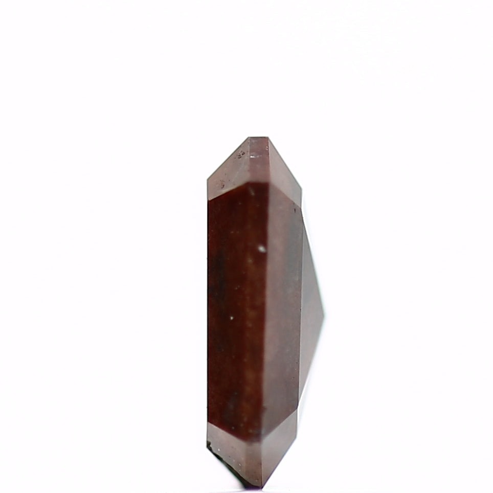 0.78 Carat 6.7 MM Natural Red Gray Emerald Loose Rustic Diamond - Blackdiamond
