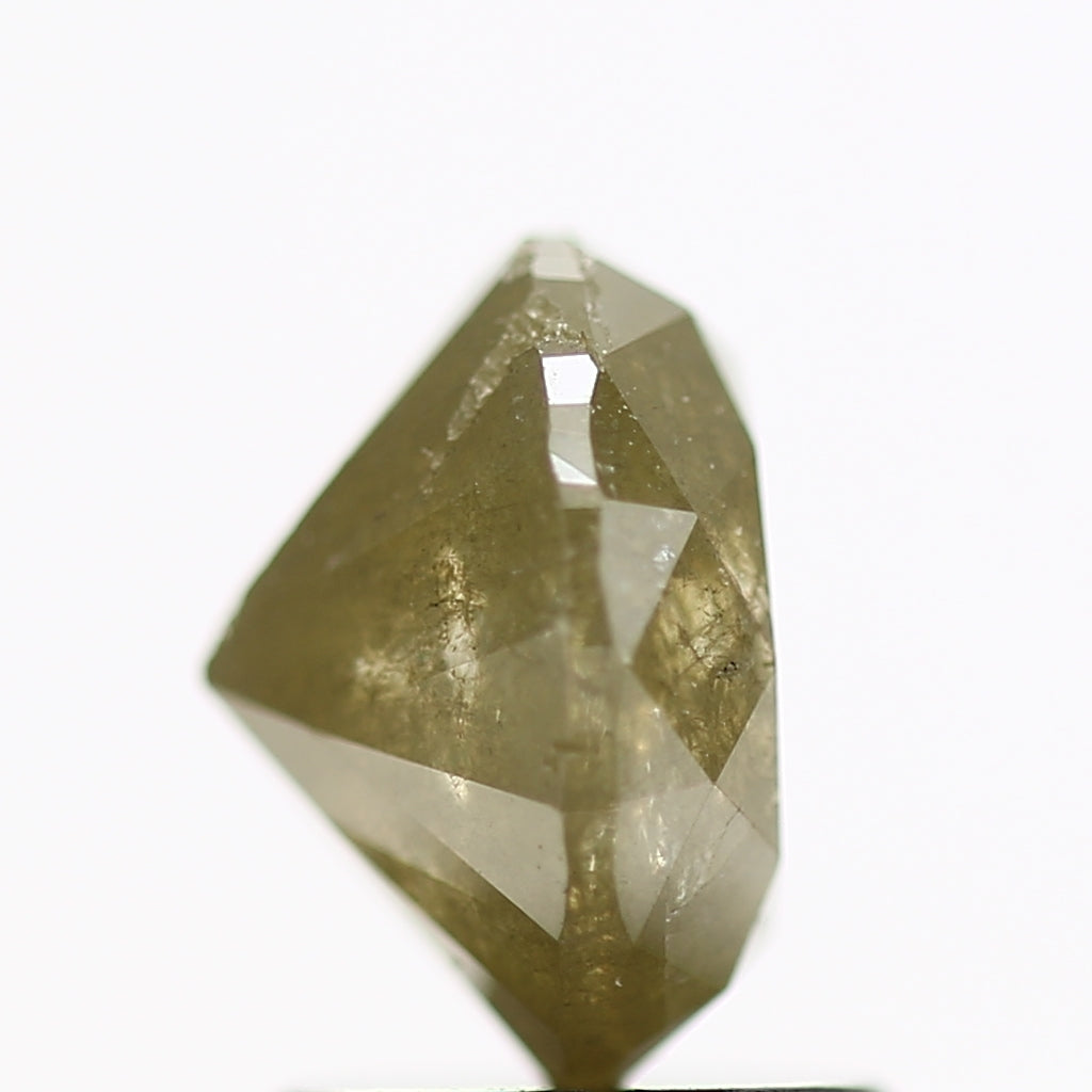 1.79 Carat Oval Green Salt and Pepper Diamond 7.8 MM