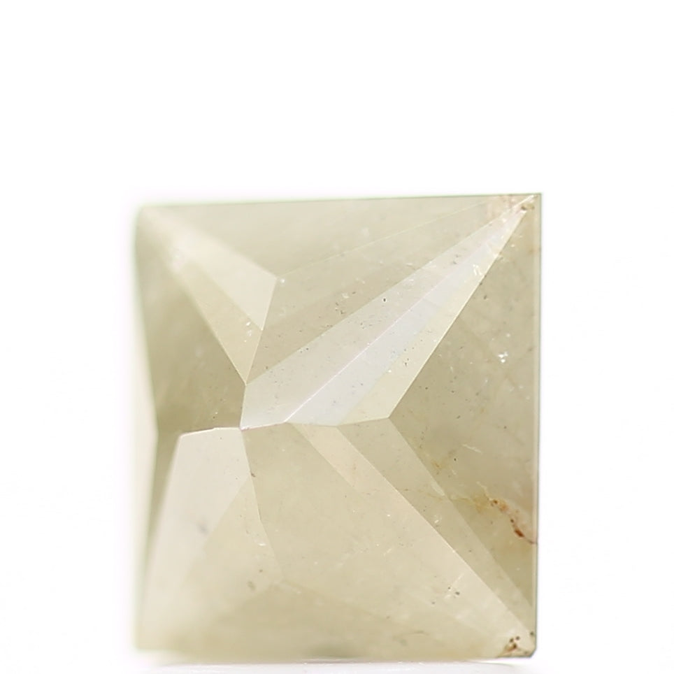 1.24 Carat 6.33 MM Natural Rustic Princess Cut Salt and Pepper Diamond - Blackdiamond