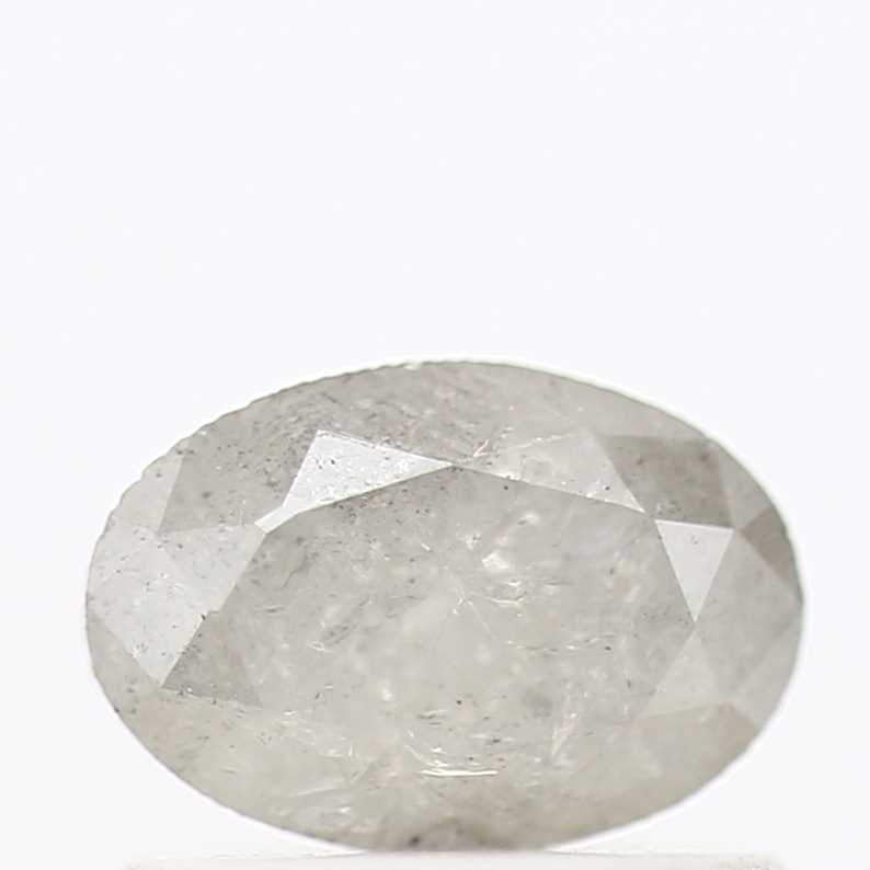0.70 Carat Oval Cut Icy Gray Natural Loose Diamond 6.10 MM