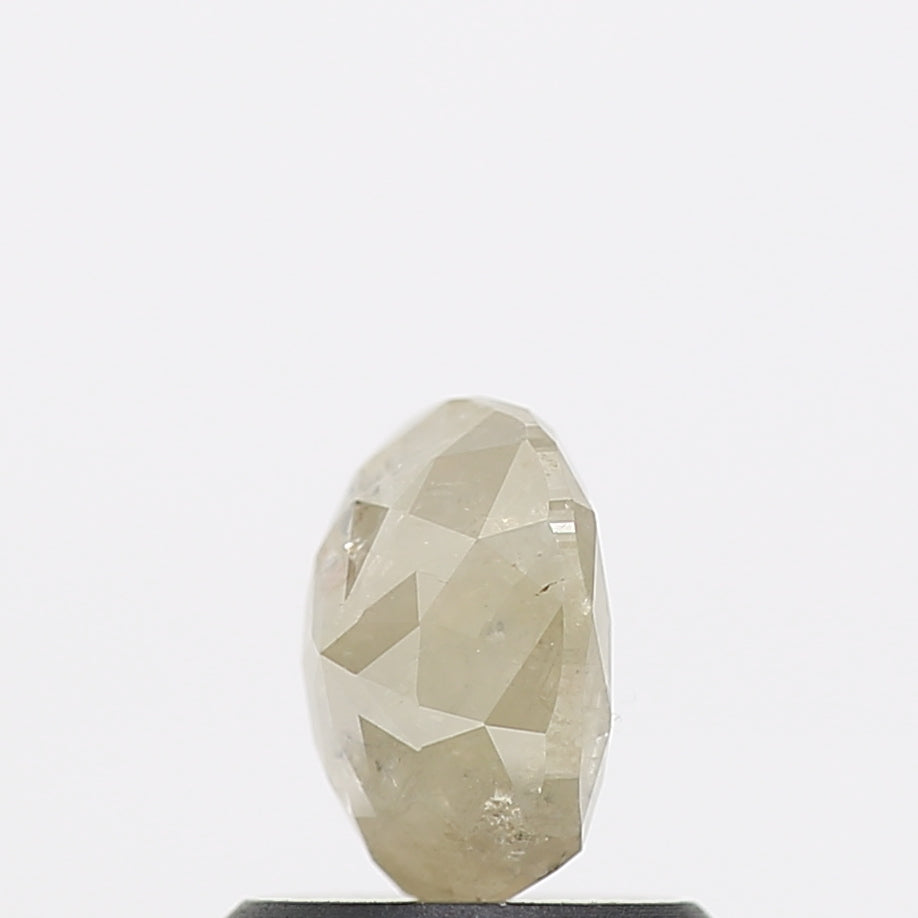 0.77 ct Design Salt and Pepper Brilliant Oval Diamond Ring Solitaire