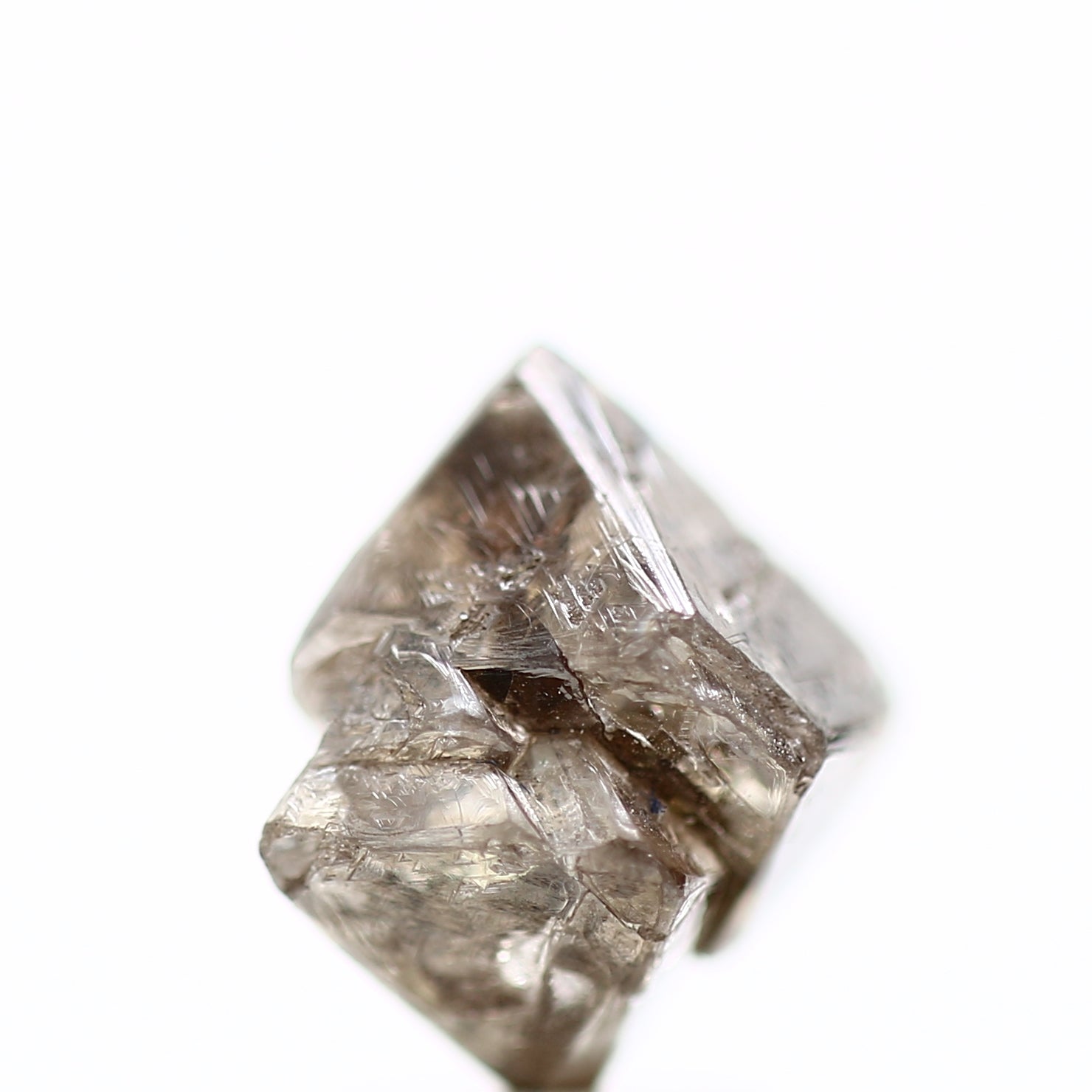 3.56 Carat Natural Fancy Cognac Brown Octahedron Rough Diamond 8.15 MM - Blackdiamond