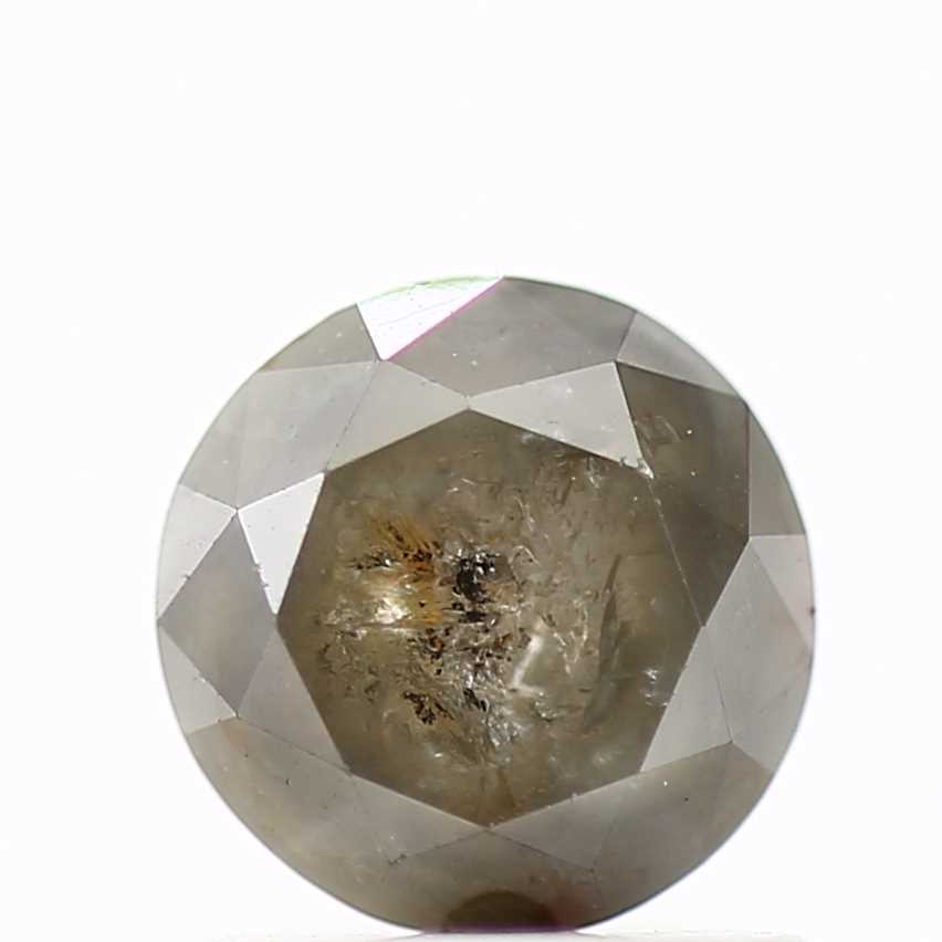 0.96 carat, Fancy Gray Diamond, Round Shape, Natural Diamond 6 MM - Blackdiamond