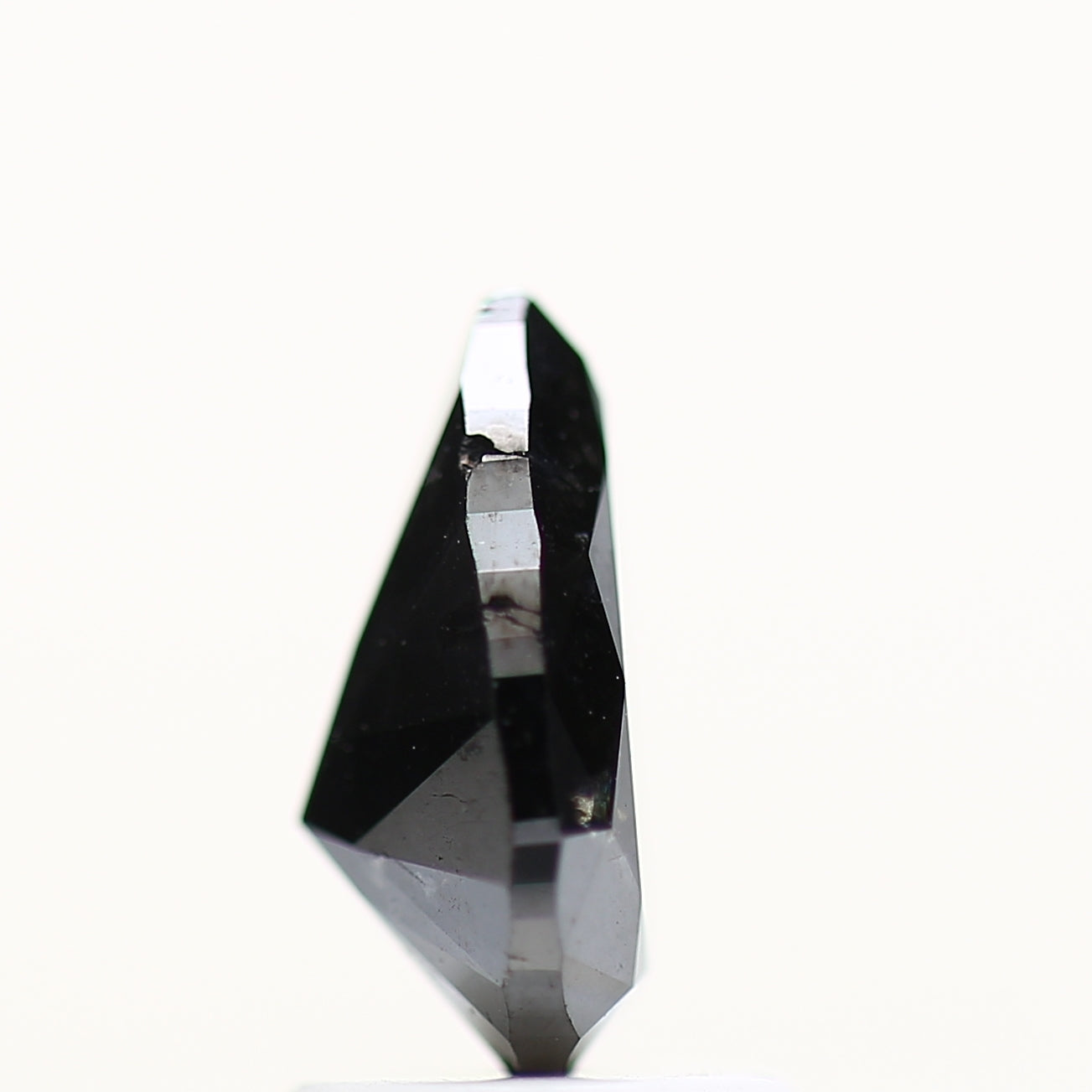 1.40 Carat Fancy Black Pear Natural Diamond For Engagement Ring 8.99 MM