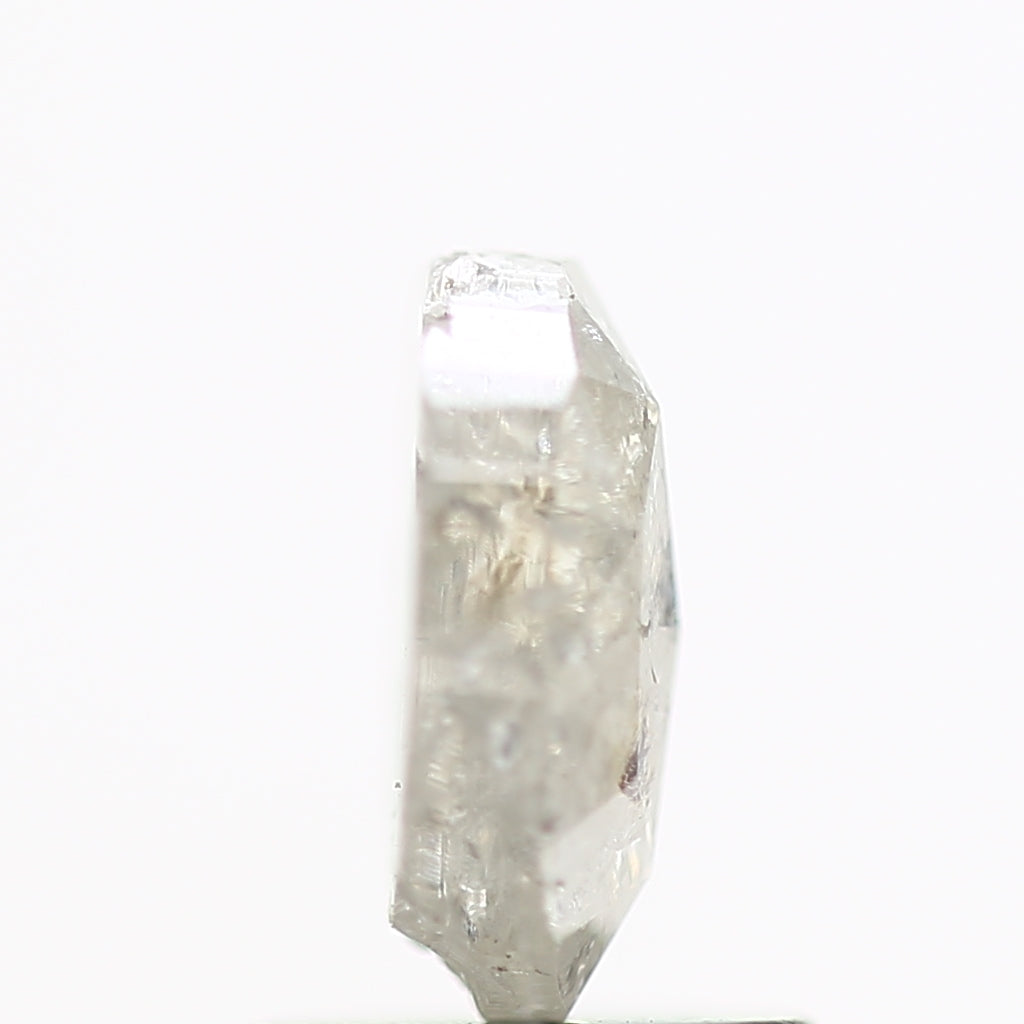 1.23 Carat Natural Oval Icy Salt and Pepper Diamond 7.35 MM