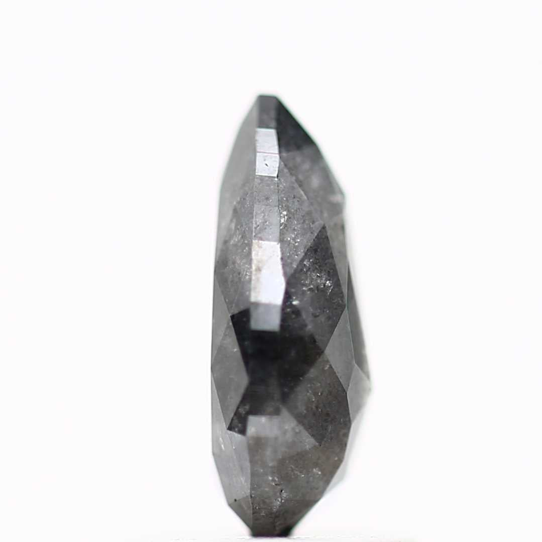 1.06 Carat Pear Loose Salt and Pepper Diamond 8.47 MM