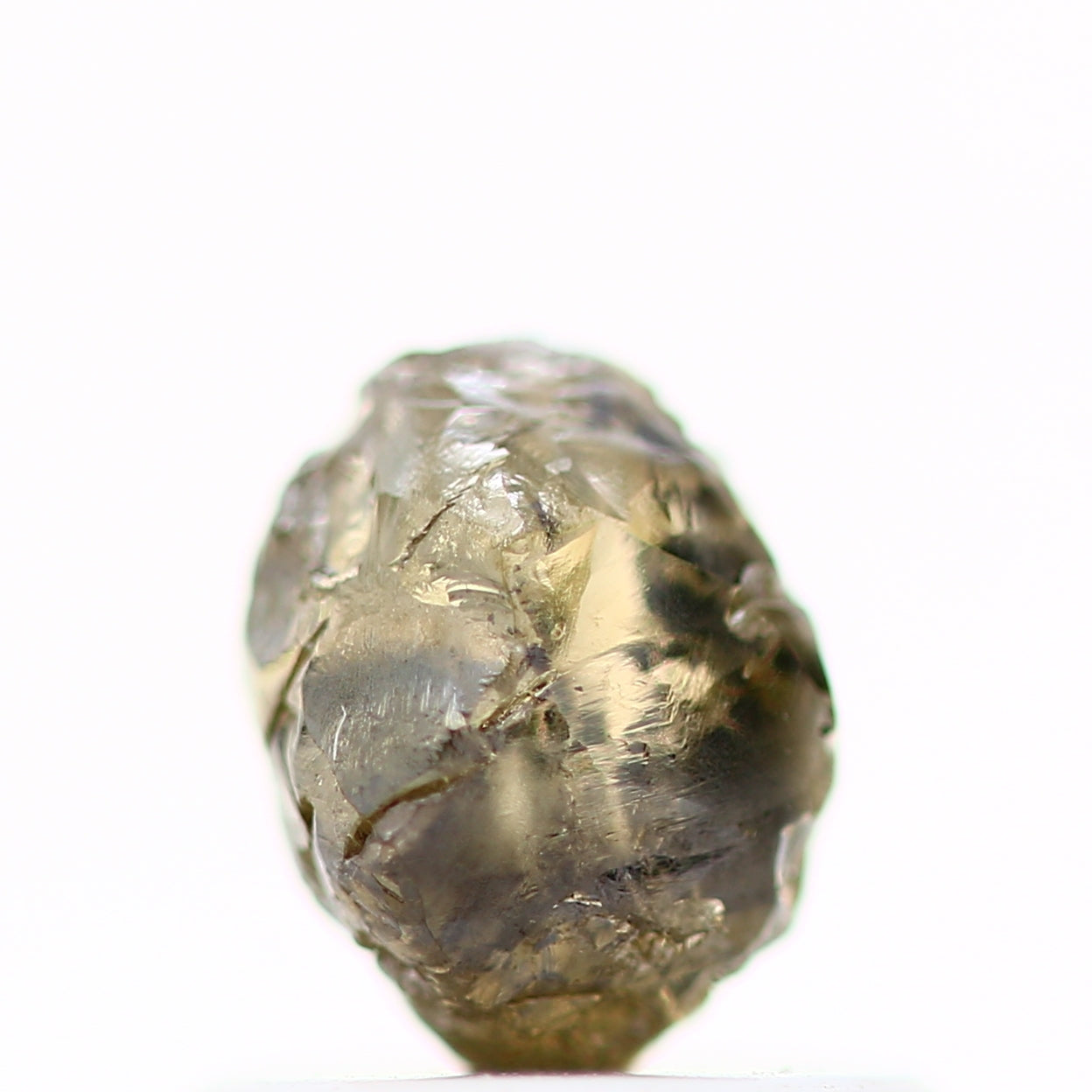 0.89 Carat Natural Fancy Champagne Brown Uncut Raw Rough Diamond 5.95 MM - Blackdiamond
