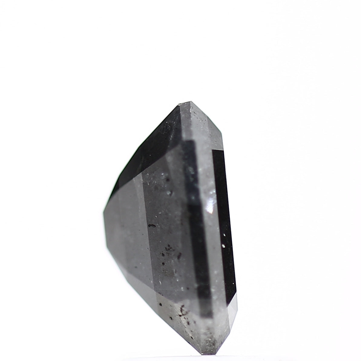 1.94 Carat Natural Emerald Fancy Gray Salt and Pepper Diamond 7.96 MM - Blackdiamond