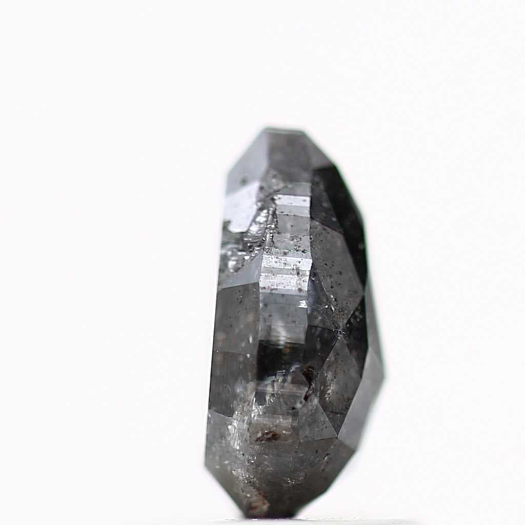 1 Carat Salt and Pepper Diamond Pear 7.30 MM