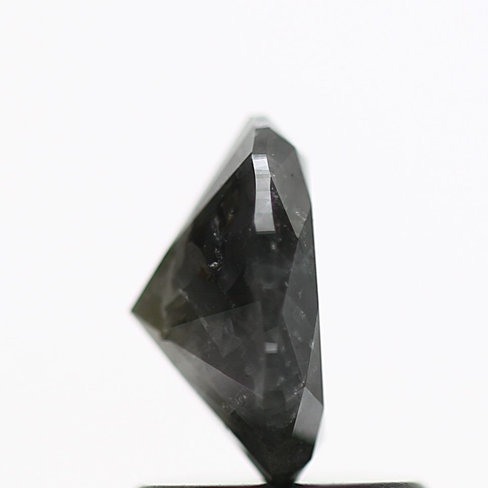 0.88 Carat Fancy Gray Oval Brilliant Cut Natural Diamond 7.2 MM