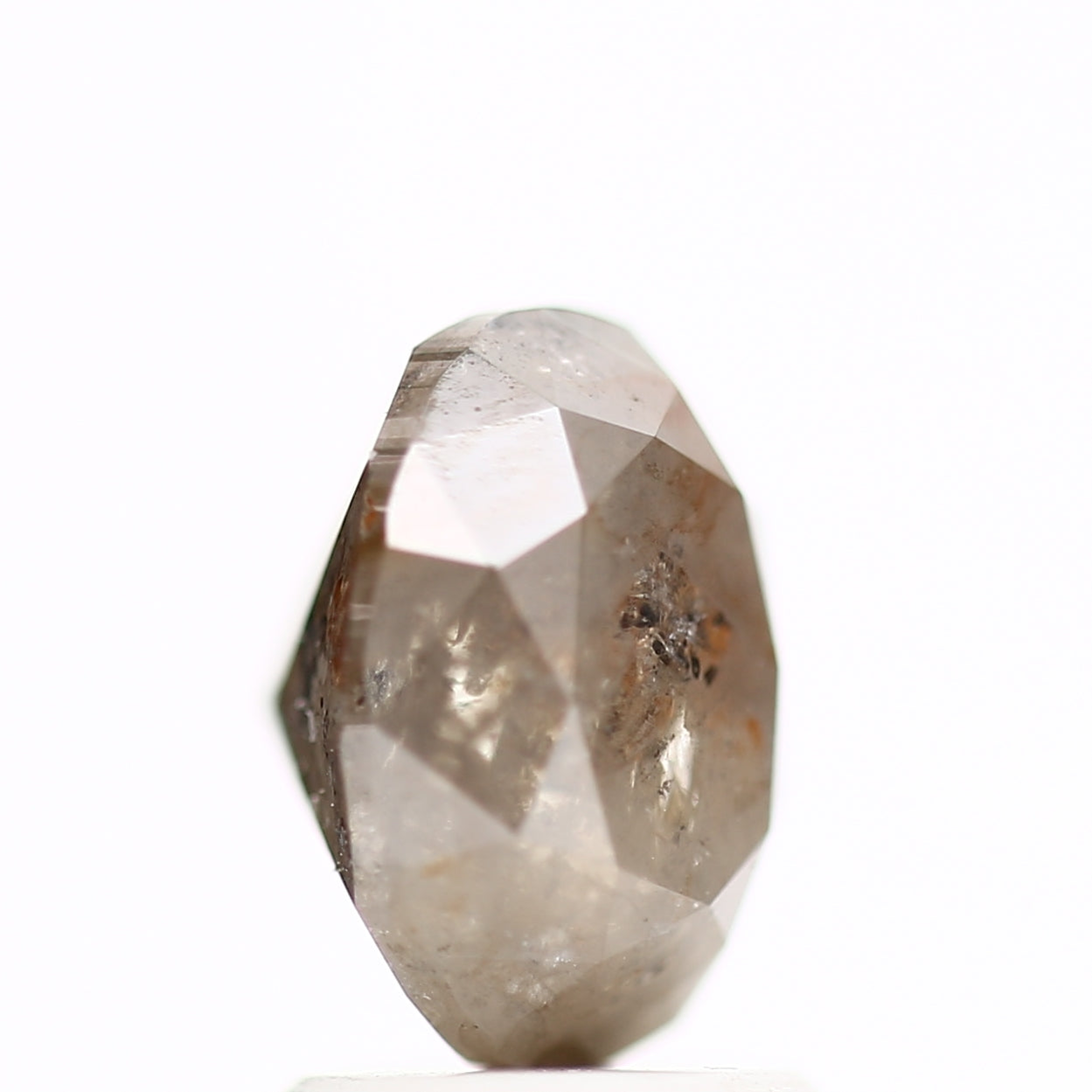 Design Natural Peach Red 2 ct Oval Diamond Ring 8.41 MM