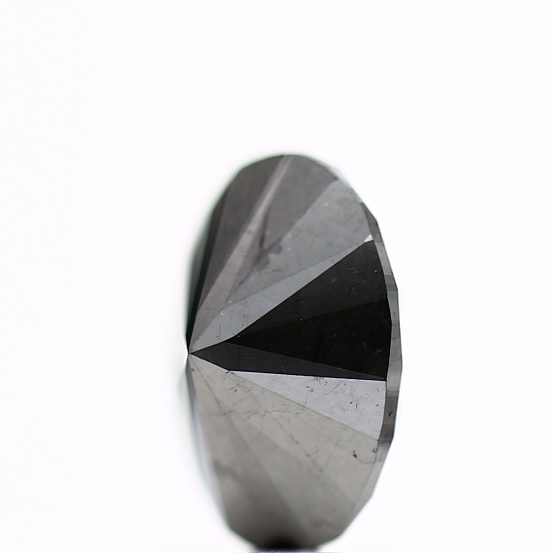 1.28 Carat Fancy Black Oval Diamond Loose 8.08 MM
