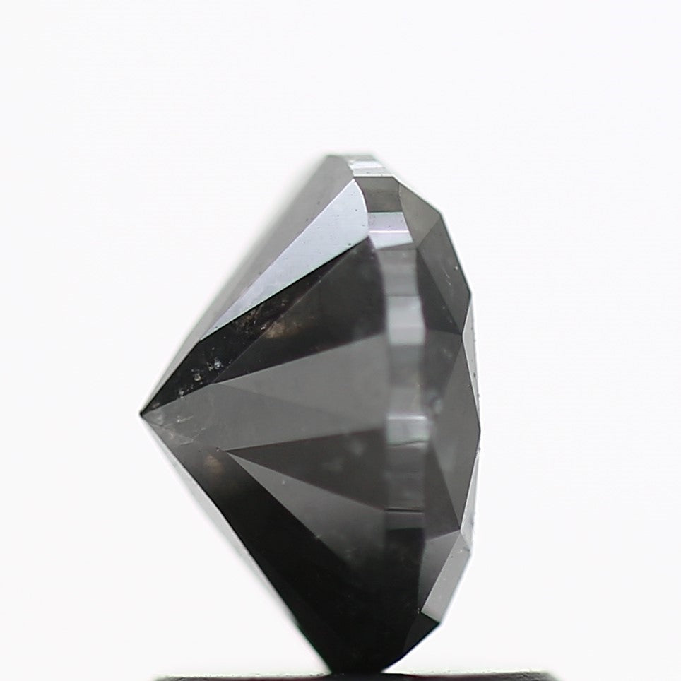 1.20 Carat Fancy Black Oval Cut Natural Diamond 7.17 MM