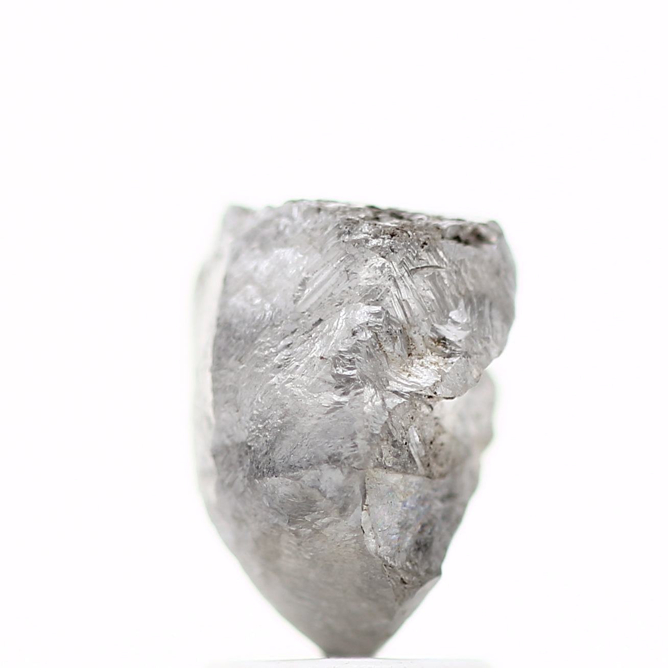 3.33 Carat Natural Gray Crystal Raw Rough Diamond 9.24 MM - Blackdiamond