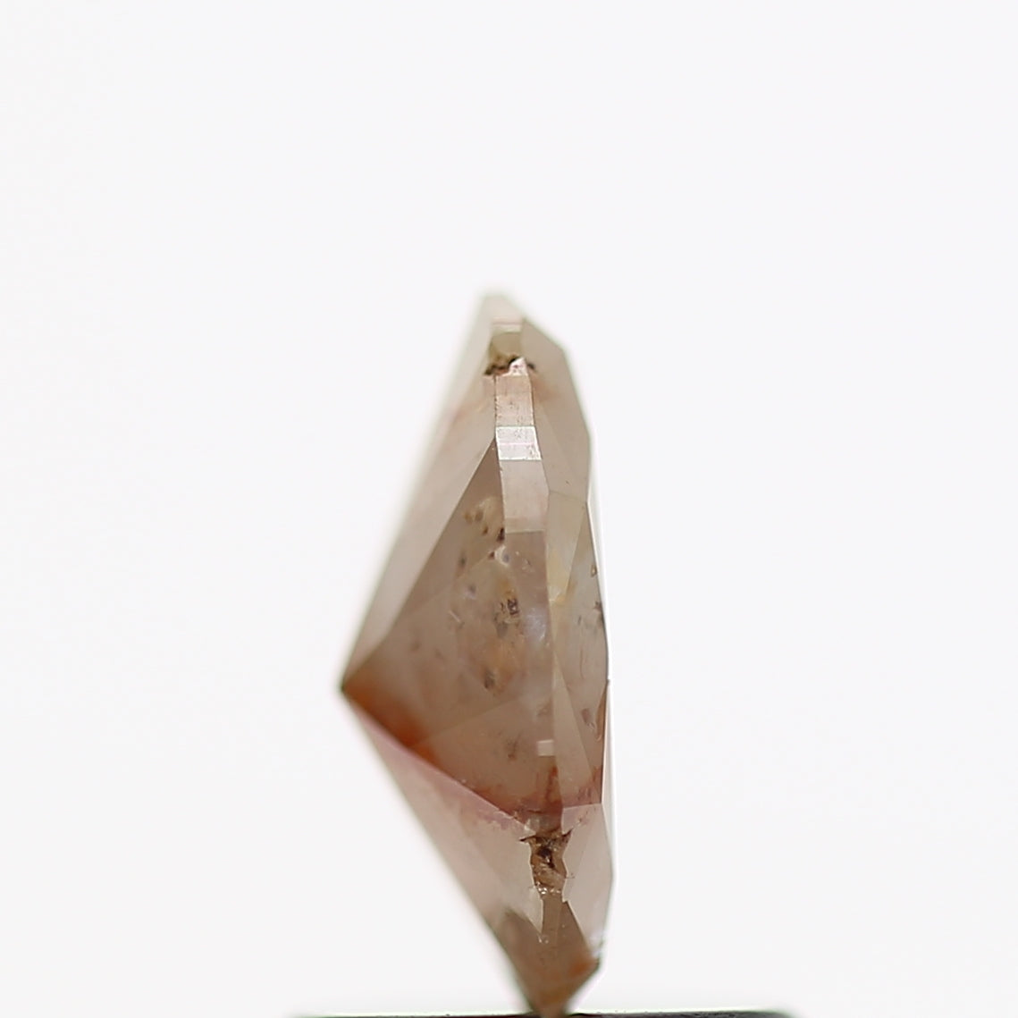 0.84 Carat Oval Brilliant Cut Orange Rustic Diamond 8 MM