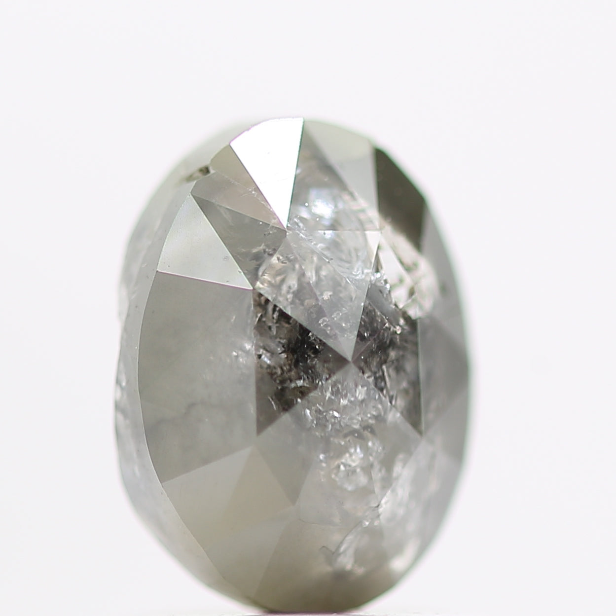 1.16 Carat Oval Shape Salt and Pepper Diamond 7.30 MM