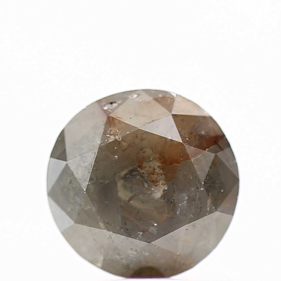 0.95 Carat Rustic Gray Diamond Round Cut Natural Loose Diamond 6.2 MM - Blackdiamond