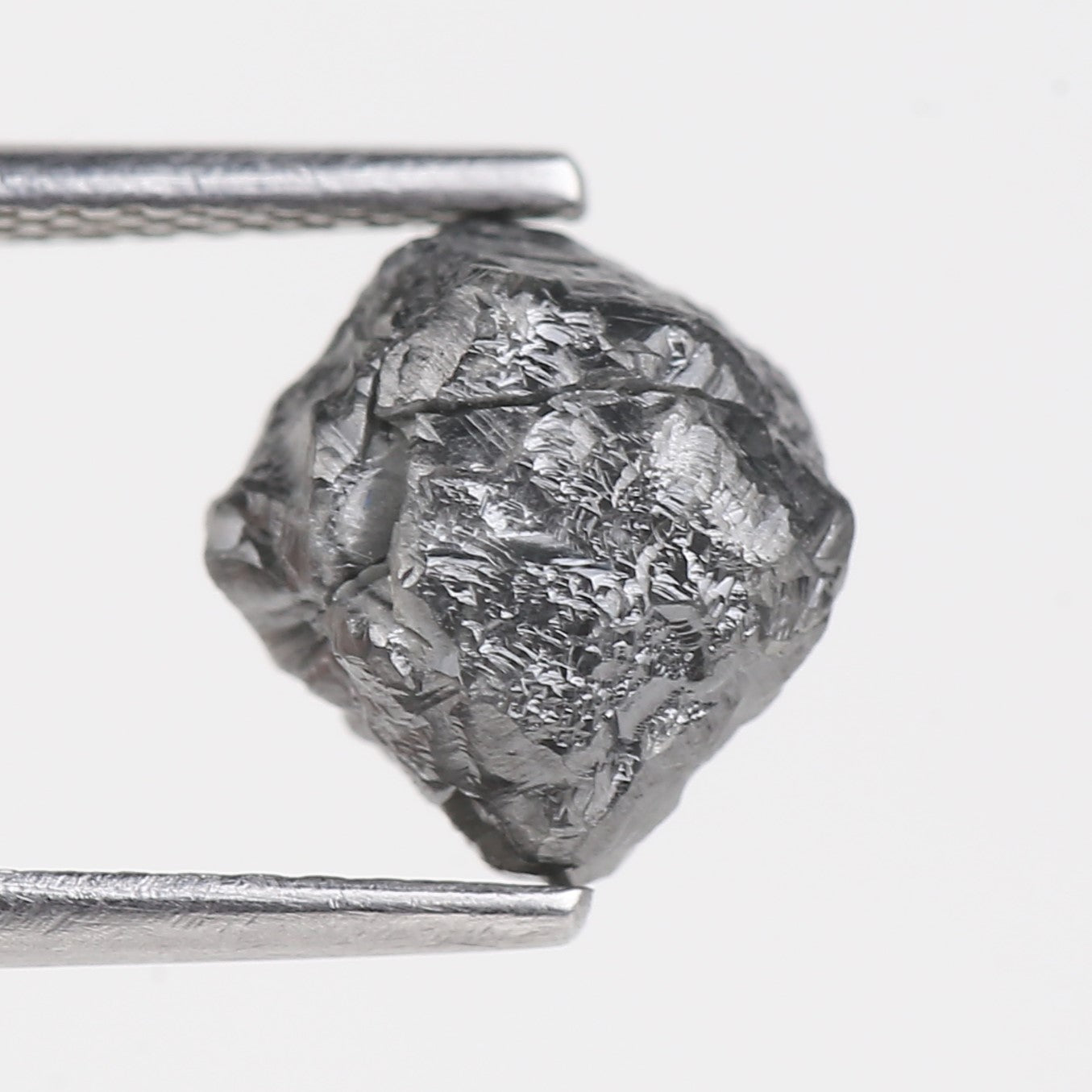 3 Carat Natural Gray Black Rough Diamond
