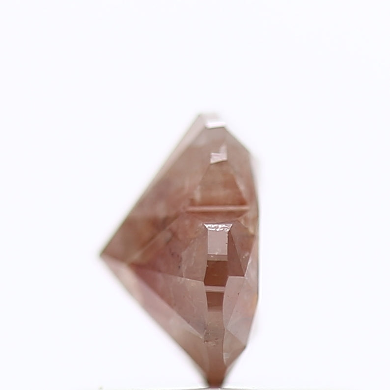 0.64ct Heart Orange Diamond Brilliant Cut Salt And Pepper Diamond 5.67 MM