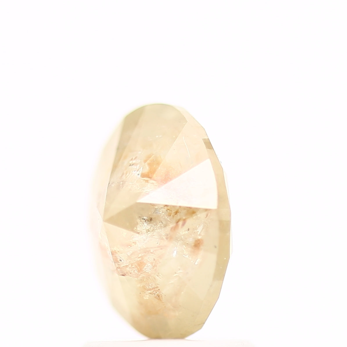 1.52 Carat Oval Cut Orange Salt and Pepper Diamond 8.05 MM