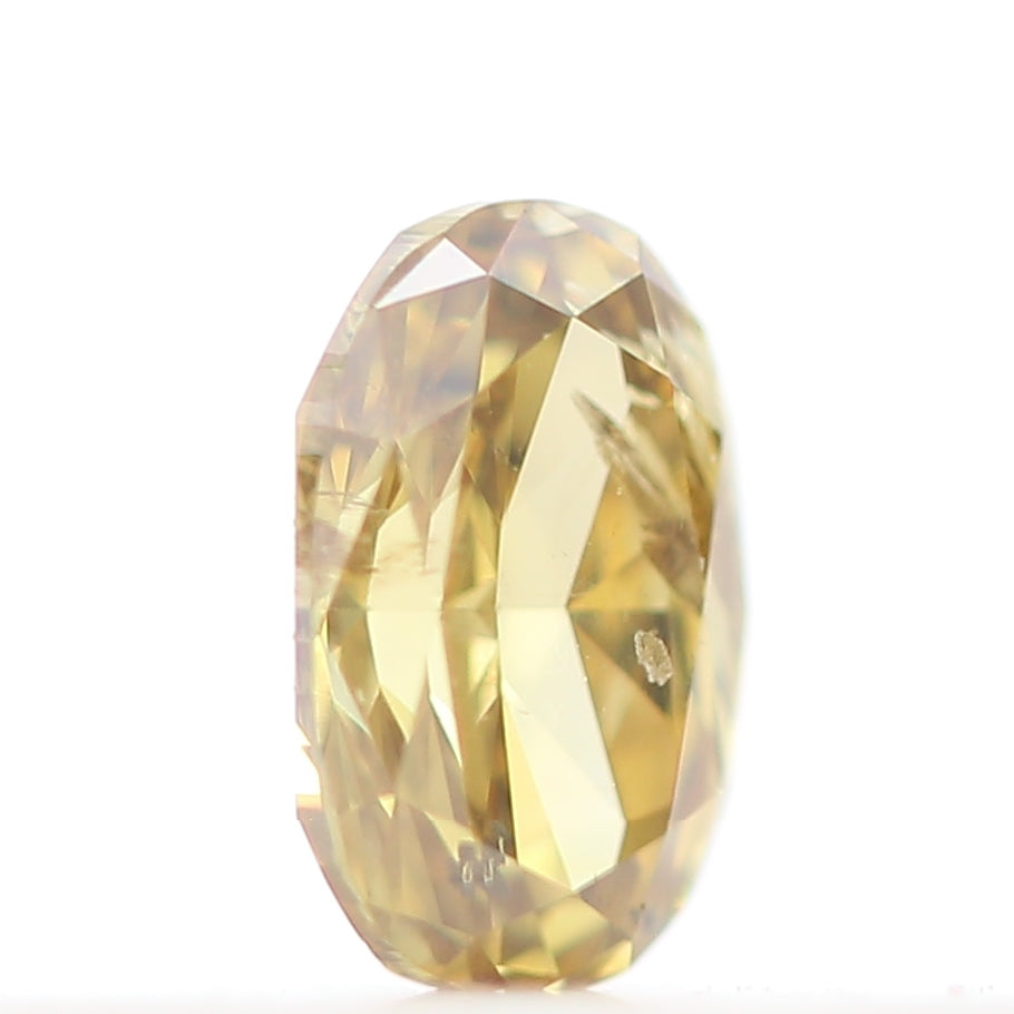 0.16 Carat Fancy Yellow Radiant Oval Diamond 4.10 MM