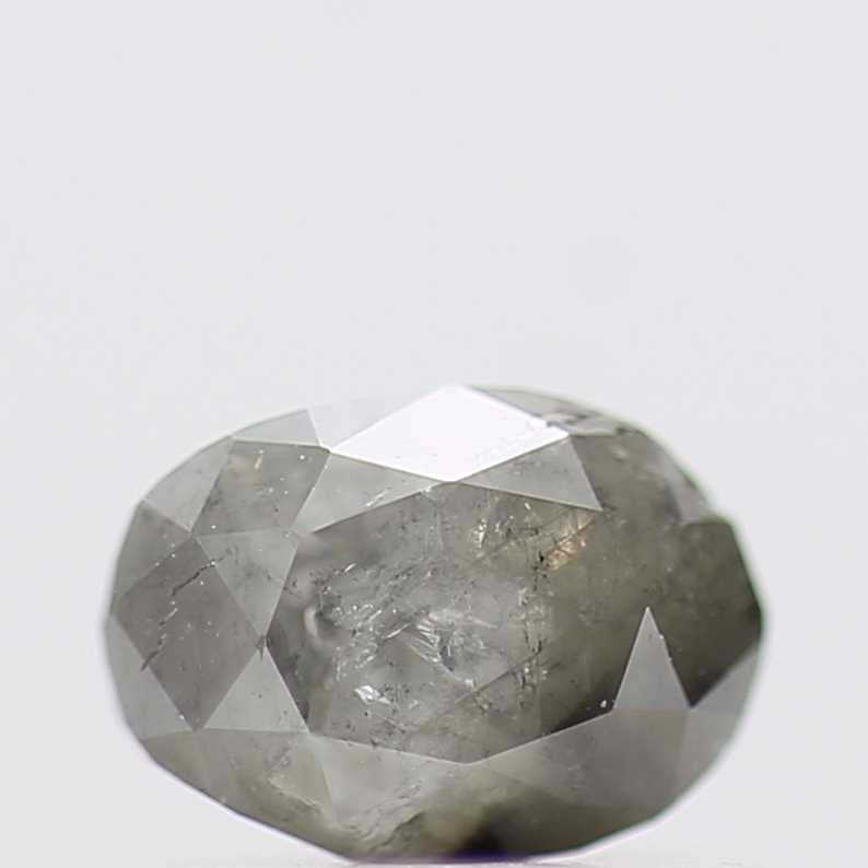 0.61 Carat Oval Cut Gray Natural Loose Diamond 5.7 MM