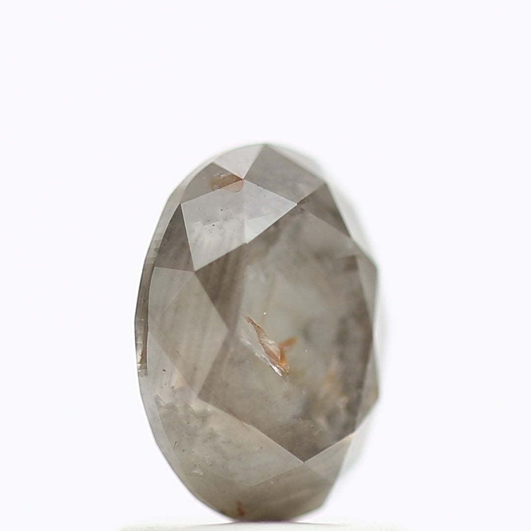 1.32 Carat Oval Gray Salt And Pepper Natural Diamond 7.44 MM