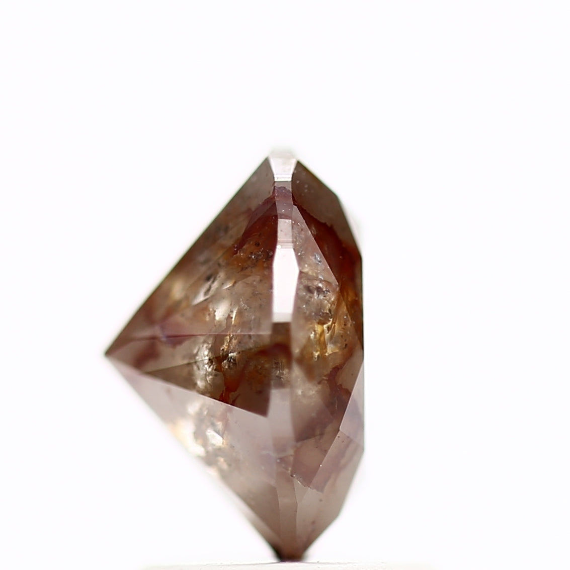 1.74 Carat Oval Diamond Cut Red Salt and Pepper Diamond 7.96 MM