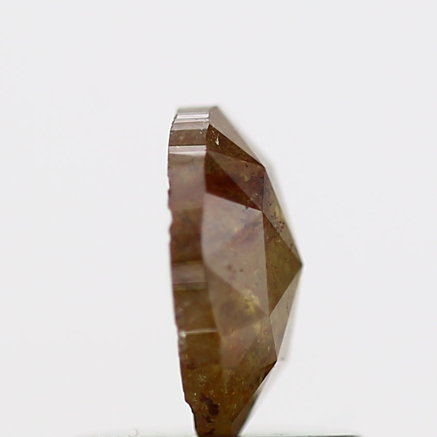 0.54 Carat Rose Cut Oval Yellow Natural Loose Diamond 6.2 MM