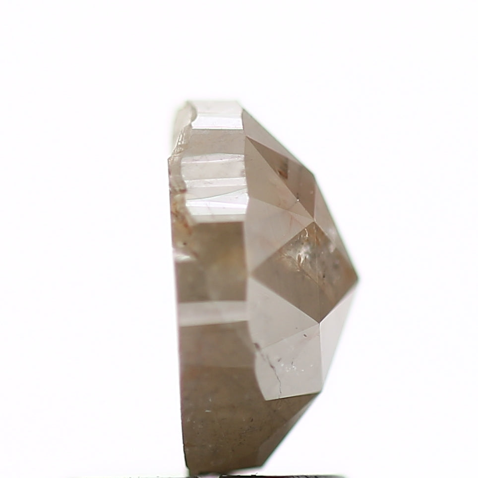 1.40 Carat Oval Rose Cut Salt and Pepper Diamond 7.3 MM