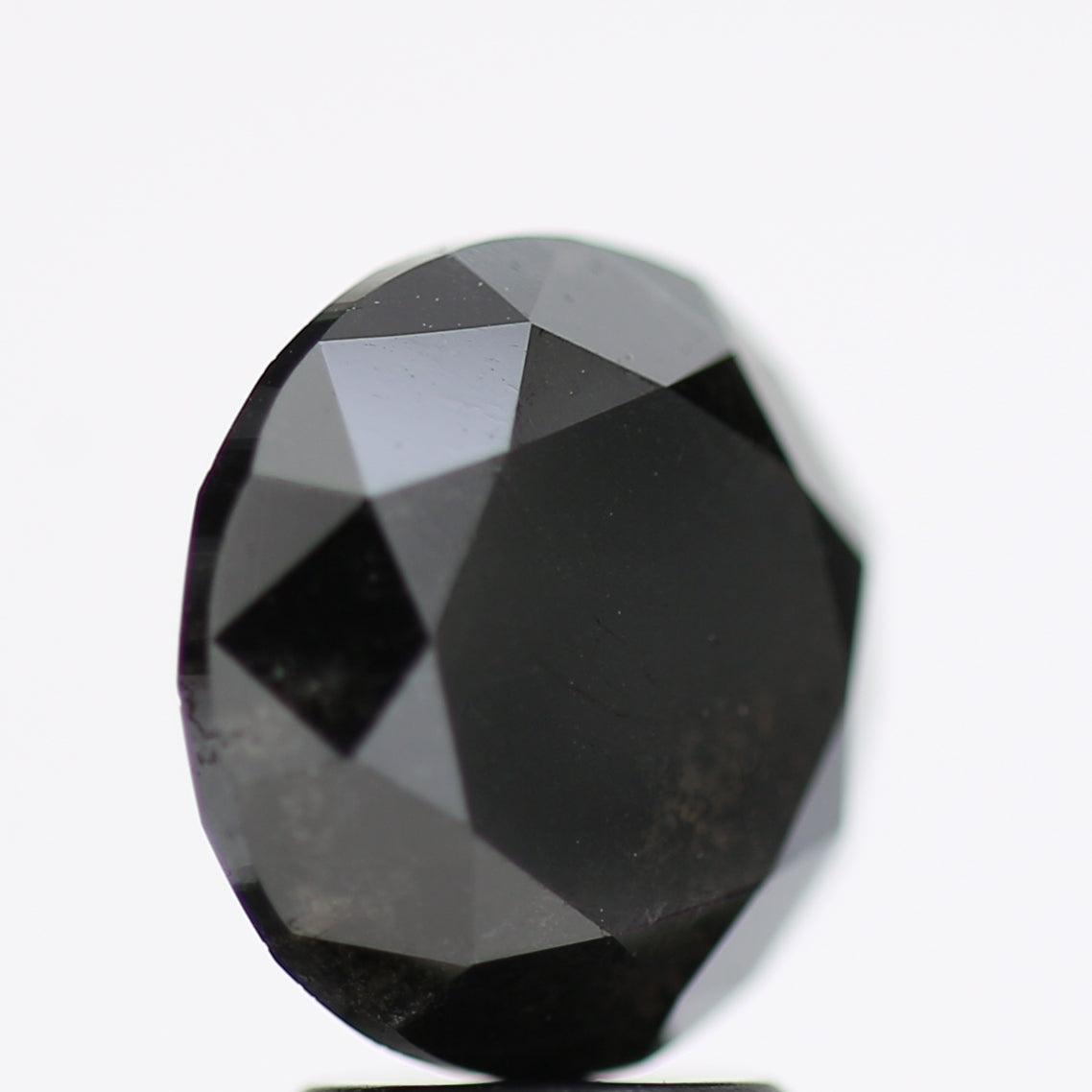 3.86 Carat Fancy Black Round Brilliant Diamond GIA Certified