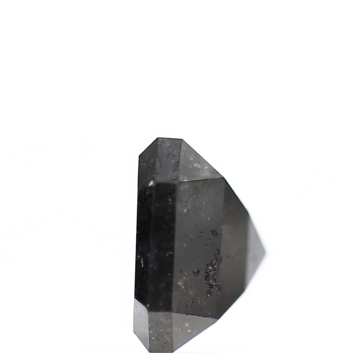 2.58 Carat 9.05 MM Natural Rustic Black Emerald Shape Loose Diamond - Blackdiamond
