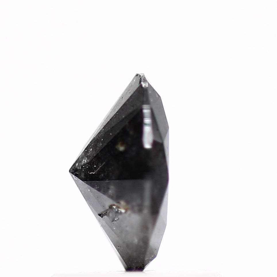 0.71 Carat Natural Fancy Black Oval Cut Diamond 6.72 MM