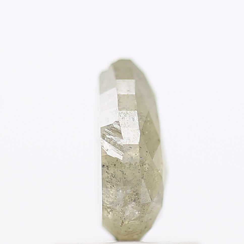 0.74 Carat Yellow Pear Salt and Pepper Diamond 6.91 MM