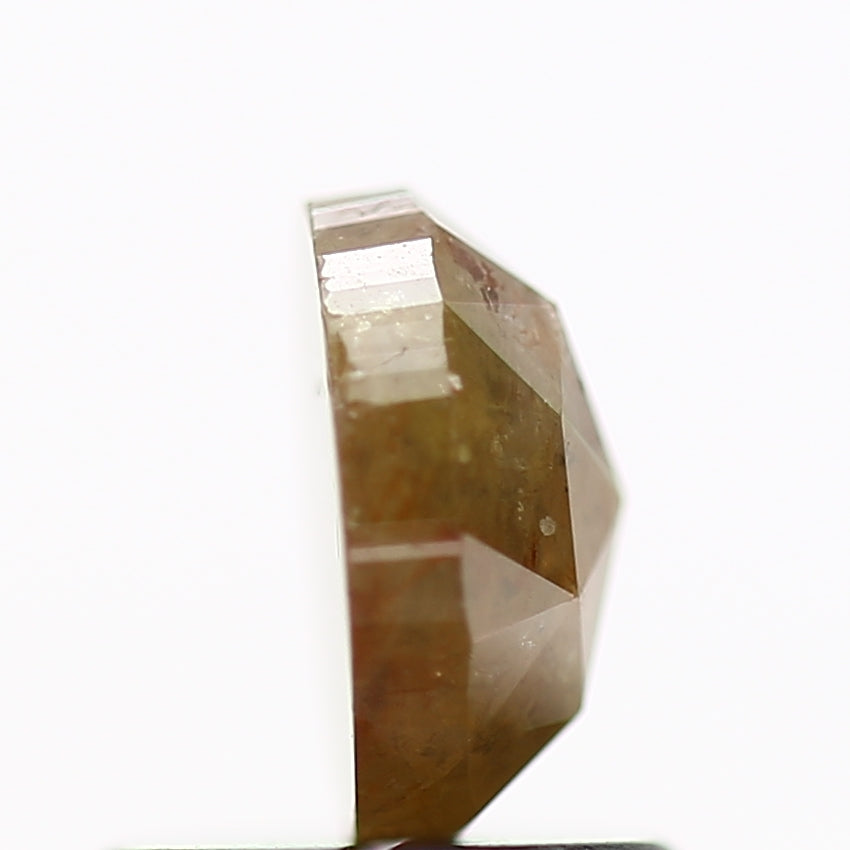 0.84 Carat Rose Cut Loose Oval Yellow Natural Diamond 6.3 MM