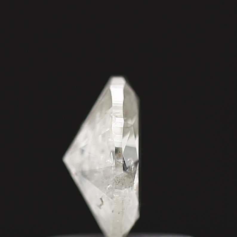 0.49 Carat Milky Gray Oval Shape Salt and Pepper Diamond 6 MM