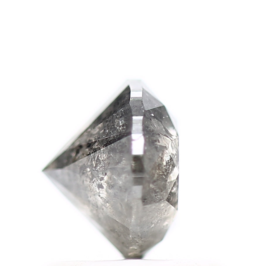 1.03 Carat Fancy Gray Round Salt and Pepper Diamond 5.81 MM - Blackdiamond